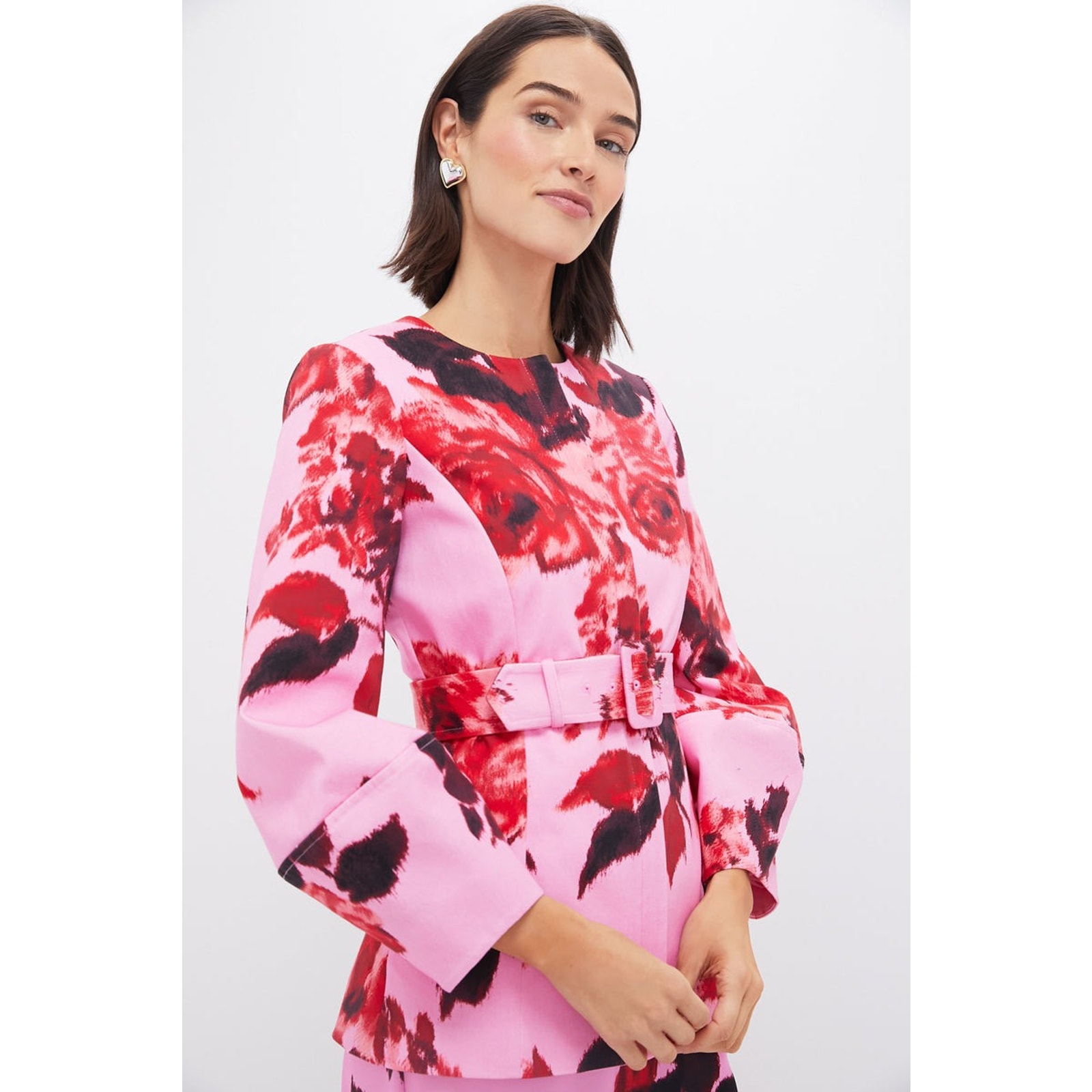Tuckernuck Cerise Blossom Long Sleeve Rhoda Tunic Top Size 4 Nwt
